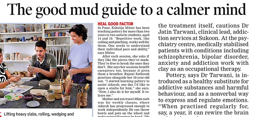 Times of India article 'The good mud guide to a calmer mind' quoting Dr. Jatin Tarwani